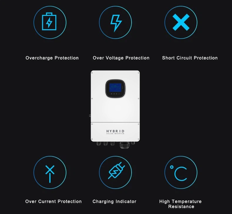 Protection function of 5kva hybrid solar inverter Protection function of 5kva hybrid solar inverter