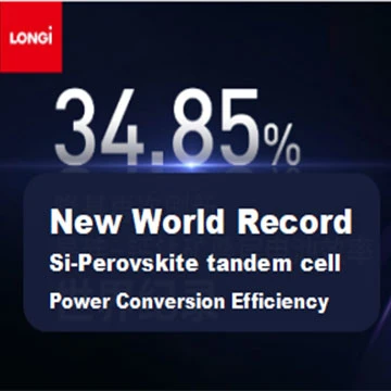Le celle solari per perovskite in tandem a doppia fascia di Longi hanno un'efficienza del 34,85%